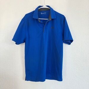 Under Armour Men's Blue HeatGear Loose Fit Polo Shirt Short Sleeve Golf L
